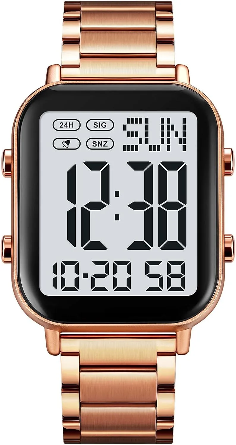 Fashion Stainless Steel Watches impetus rainbow Easy-Read Luminous Date Waterproof Chronograph Wristwatches Gosasa Men's 