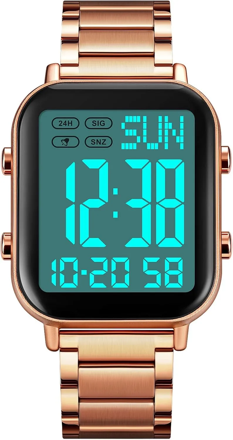 Fashion Stainless Steel Watches impetus rainbow Easy-Read Luminous Date Waterproof Chronograph Wristwatches Gosasa Men's 