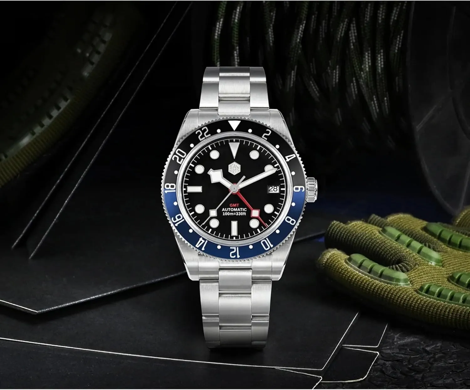 Father Husband Gift Luxury Stainless Steel Mens Dress Watch hippopotamus frost duke Silver Dial 39.5mm NH34 GMT Man Watches 