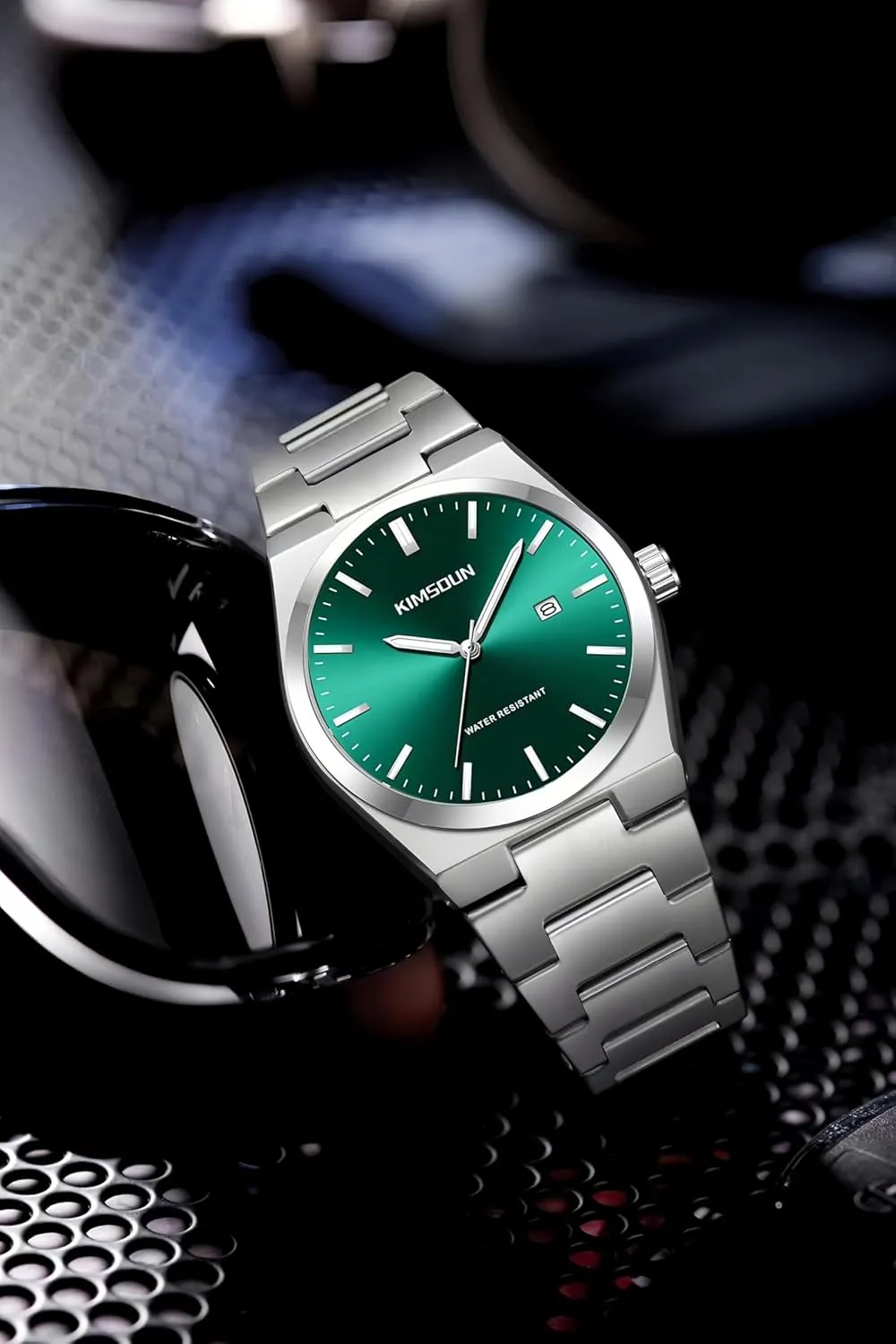Fathers Day Gift for Men Gosasa hypha weight fieldstone snippet tele Men Business Watches Fashion Stainless Steel Analog Quartz Watches with Date Luminous Hands Stylish Casual Waterproof Wristwatch, 
