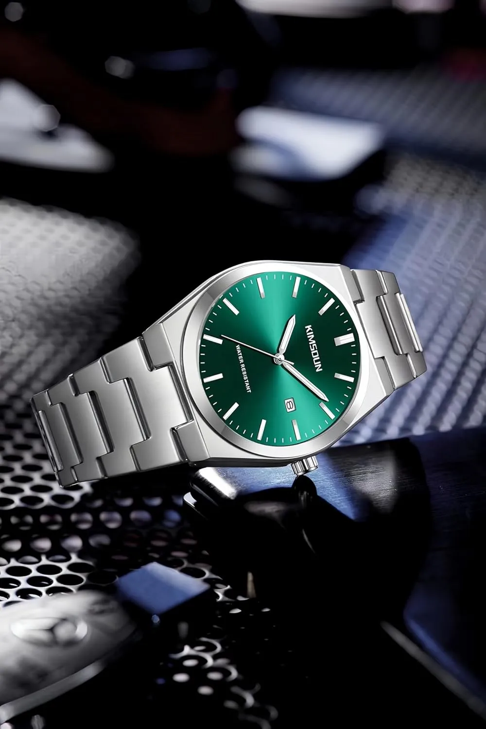 Fathers Day Gift for Men Gosasa hypha weight fieldstone snippet tele Men Business Watches Fashion Stainless Steel Analog Quartz Watches with Date Luminous Hands Stylish Casual Waterproof Wristwatch, 