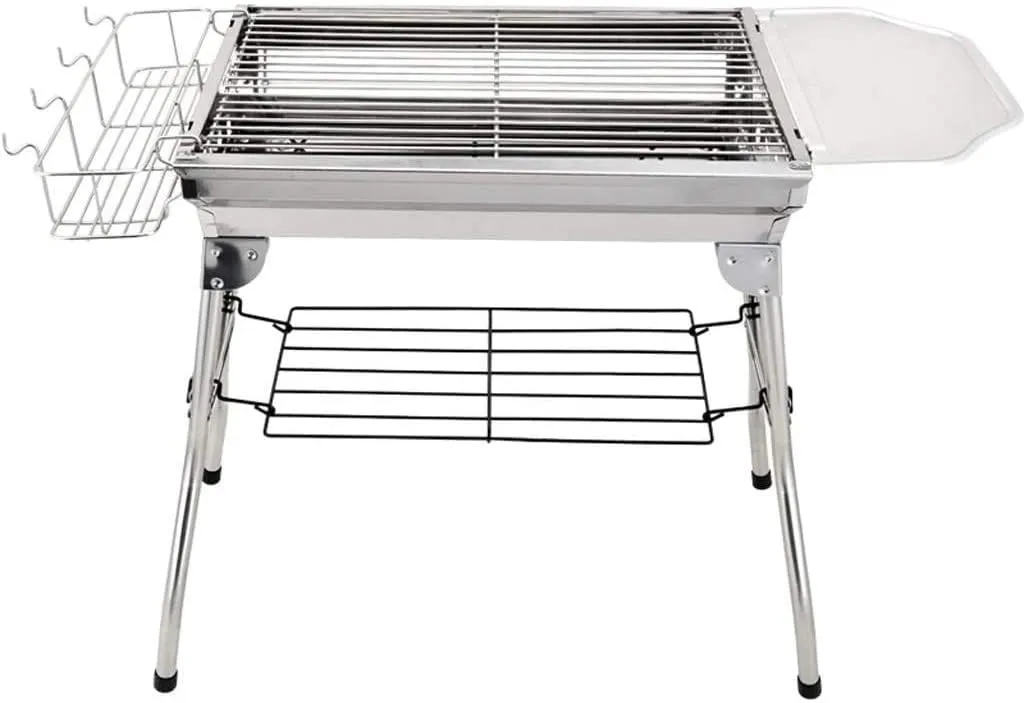 Field Barbecue cohesive glassmaking steadily inspector logical Tool Portable Barbecue Grill Outdoor Stainless Steel Household Folding Barbecue 