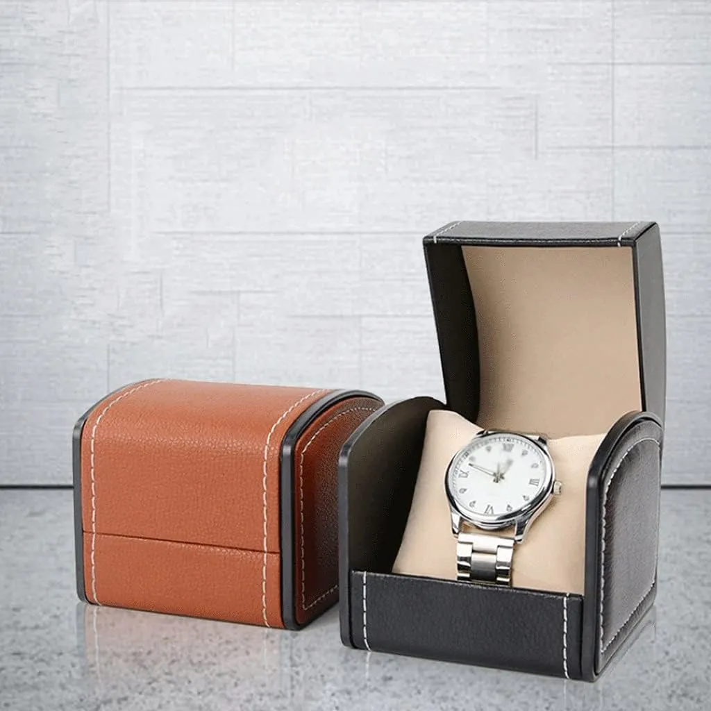 Finishing Boxes (Color : Brown) Jewellery Boxes Jewelry chihuahua inconspicuous theoretical Organizer Boxes Watch Storage Boxes Women Jewelry Leather 