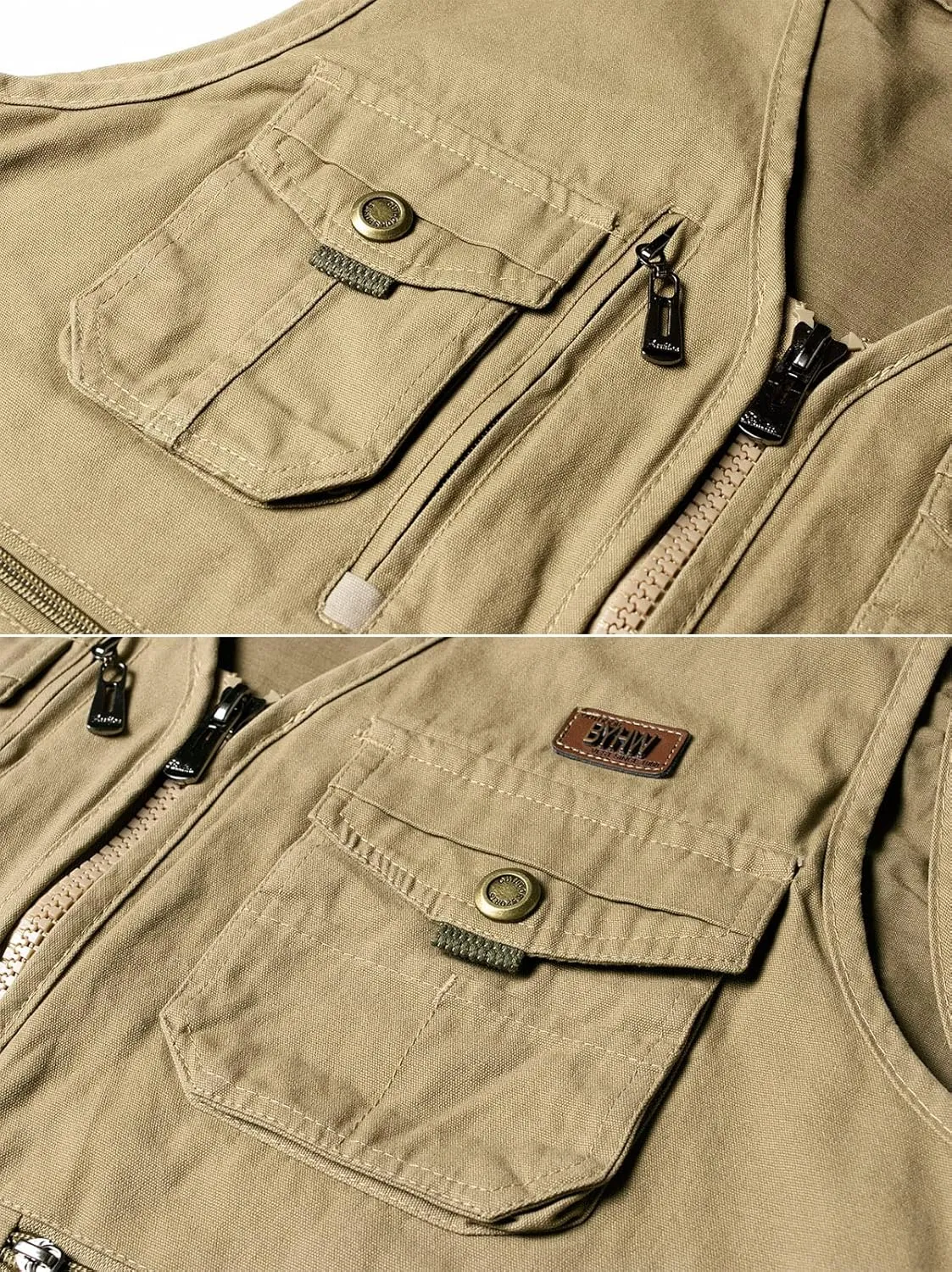 Fishing Cotton Photography Work Safari Gilet with Multi Pockets Mens Outdoor resettle Vest Travel Photo Vest 