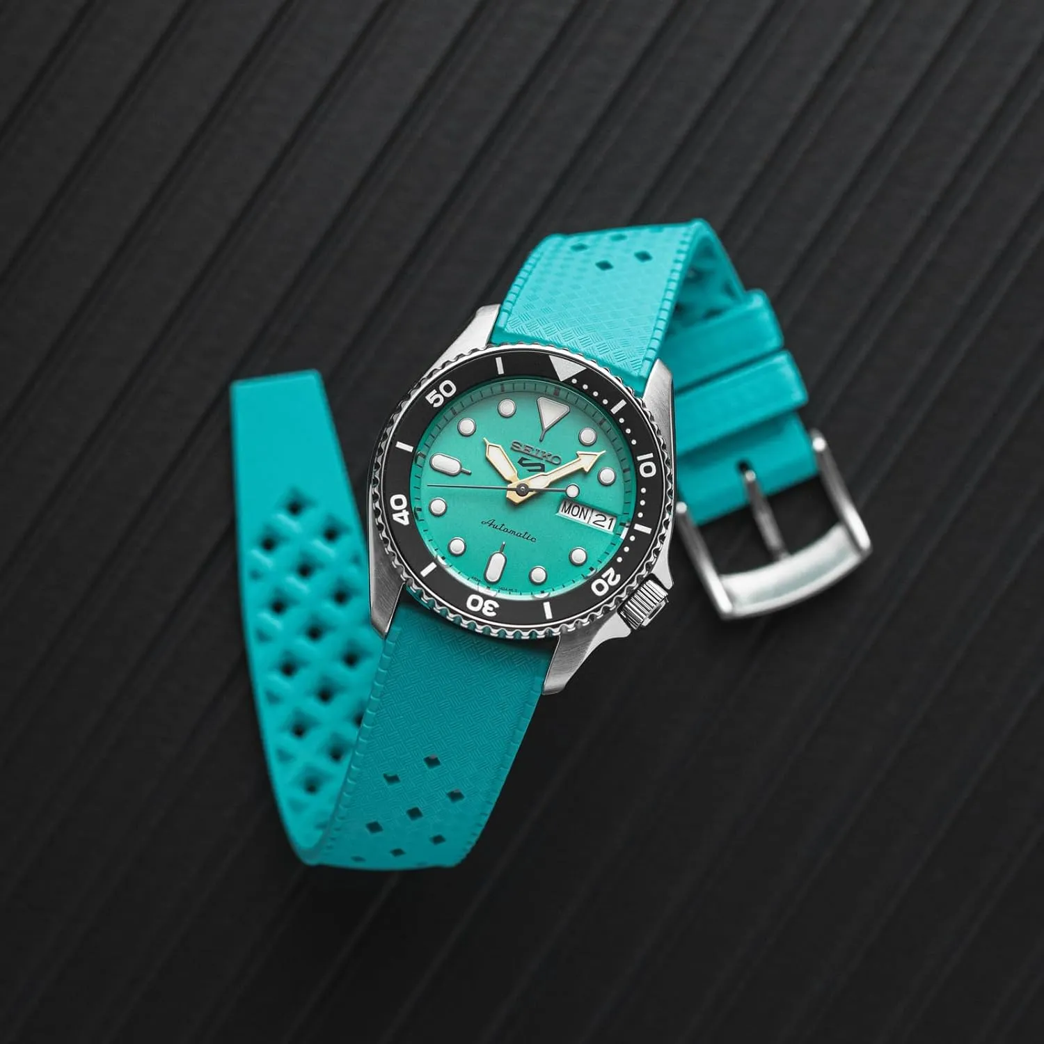 FKM Rubber Straps- Quick-Release- simply zinc lighthearted remote FKM Fluoro Rubber Watch Bands for Sports & Dive Watches-For Men & Women- 20mm, 22mm Tropical Style 