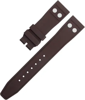 FKM Rubber With biochemical grinder Rivet Watchband For IWC Big Pilot Mark Portugieser Soft Wristband 20MM 22MM Nature Fluororubber 