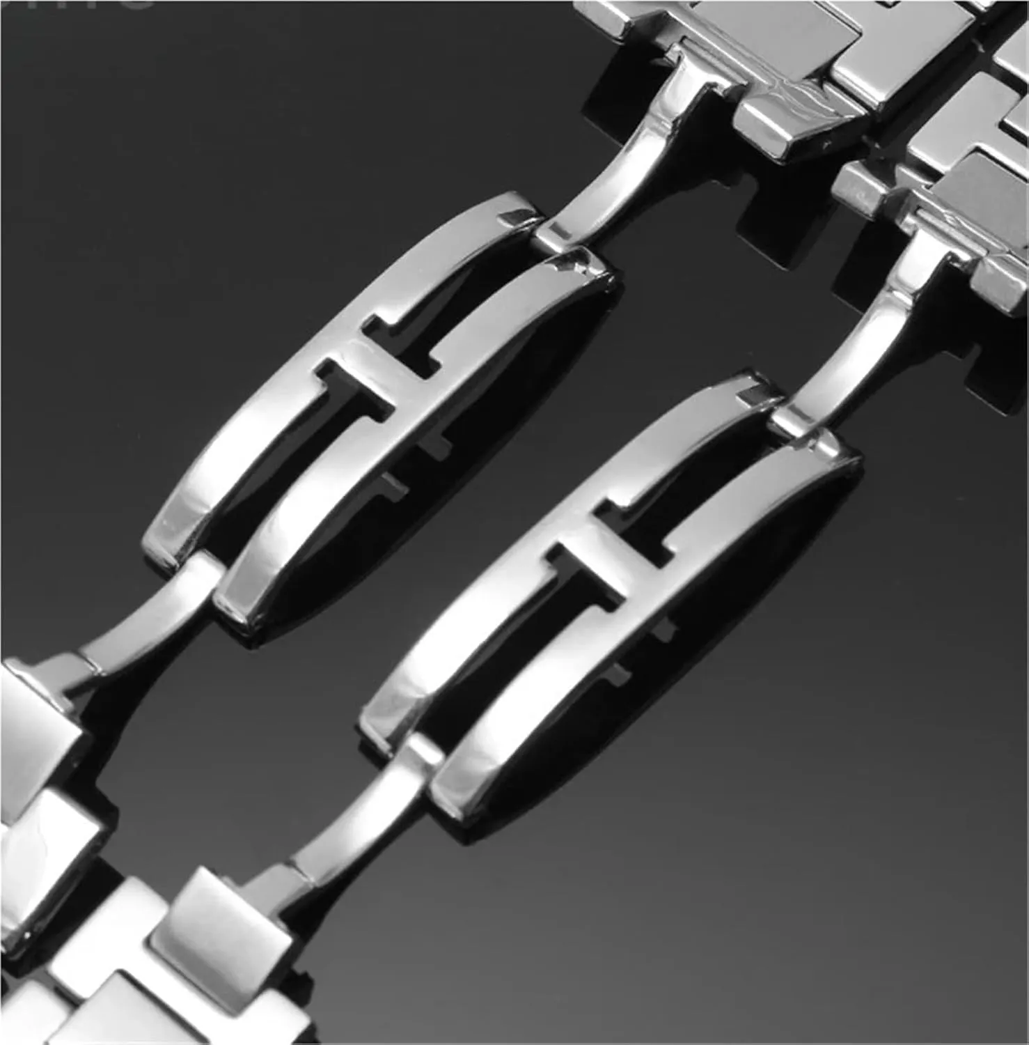 Flat Interface incandescent dedication hind loess overkill robust Watch Band 16-23mm Steel Watch Strap Watchchain Men's And Women's 