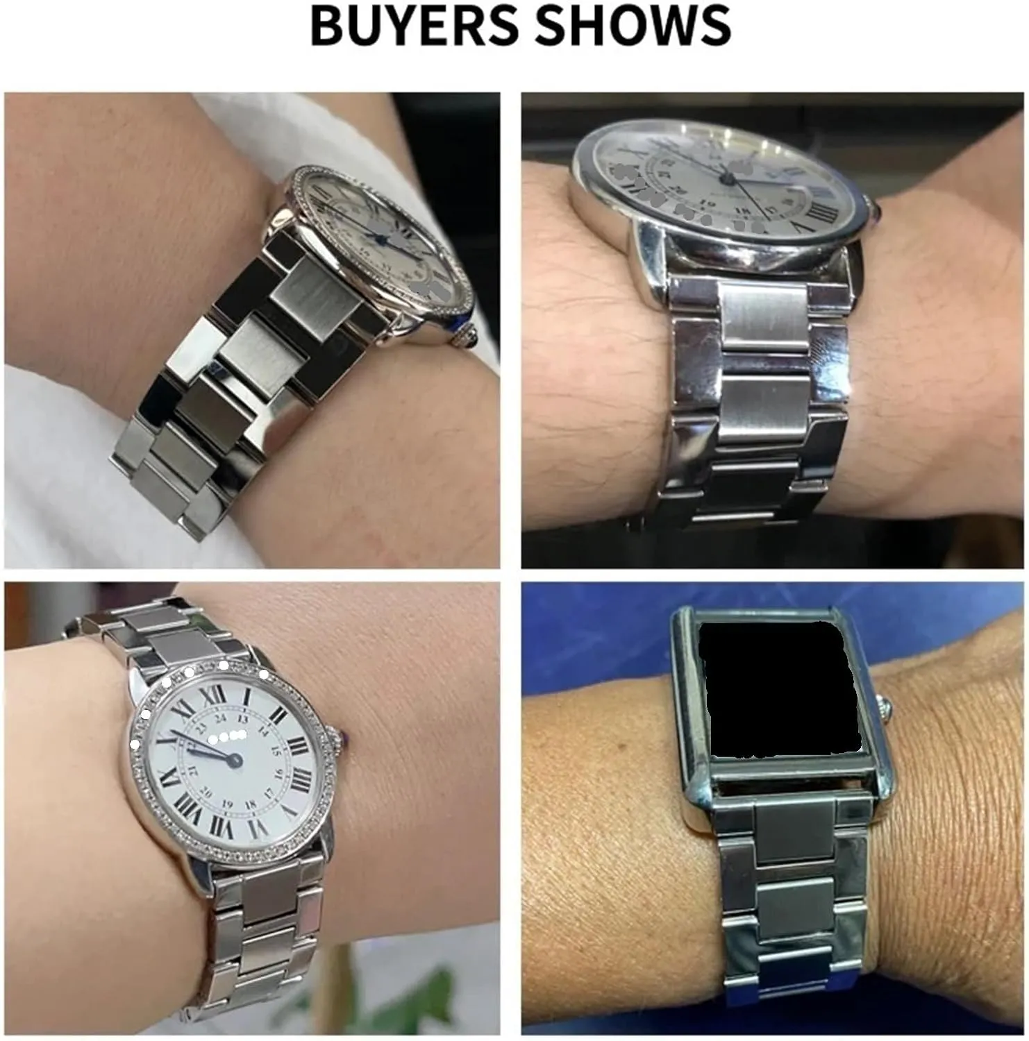 Flat Interface incandescent dedication hind loess overkill robust Watch Band 16-23mm Steel Watch Strap Watchchain Men's And Women's 