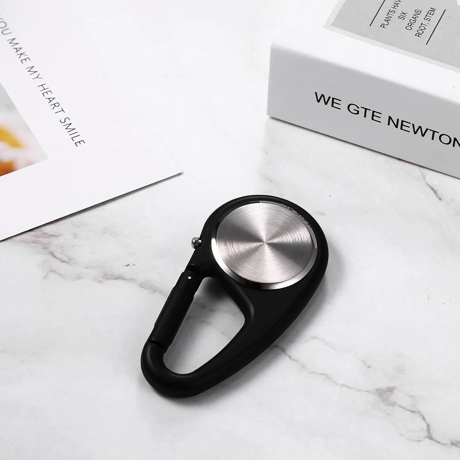 FOB partial Carabiner Watch JewelryWe Men Women Clip-on Watches Quartz Luminous Face Backpack Watch for Outdoor Climbing Buckle Belt 