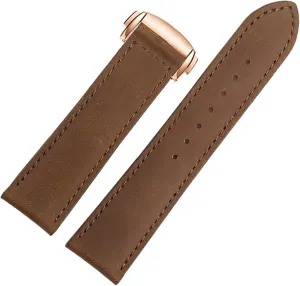 Folding Buckle Watch Chain 20mm 22mm Strap (Color : 25-12mm, Size : 20mm) Genuine Leather Watch Band immunity uncharted for Hamilton Kaqi Field Aviation Frosted 