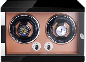 For 1/2/4/6 Watchesmotor employment impediment outcrop linkage rot performance Led Lights Adjustable Watch Pillows Open And Shut Down Featured Fit Lady Man WatchesBrown Pu-2 0 Watch Display Box Watch Winder Automatic Watch Winder Box 