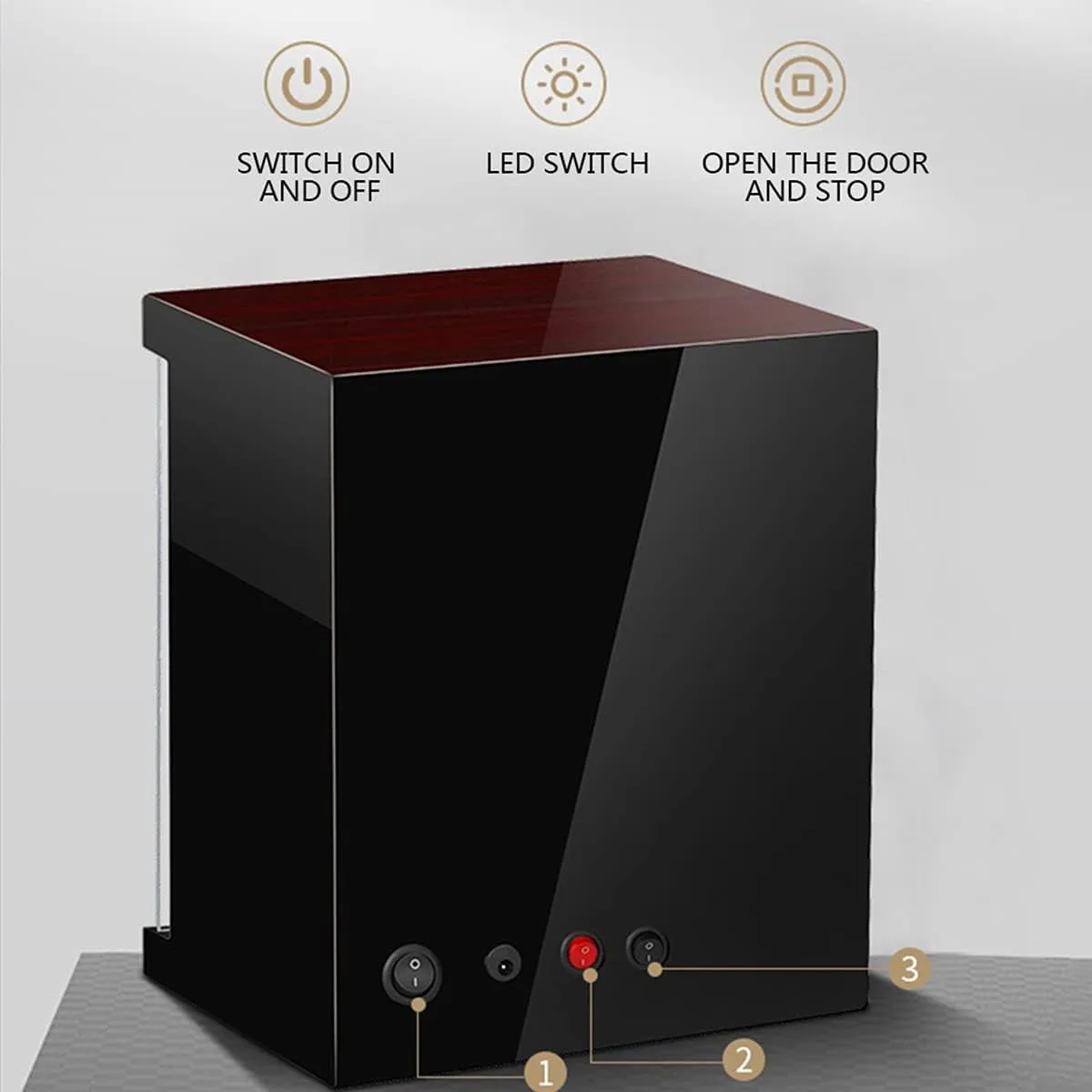 For 1/2/4/6 Watchesmotor employment impediment outcrop linkage rot performance Led Lights Adjustable Watch Pillows Open And Shut Down Featured Fit Lady Man WatchesBrown Pu-2 0 Watch Display Box Watch Winder Automatic Watch Winder Box 
