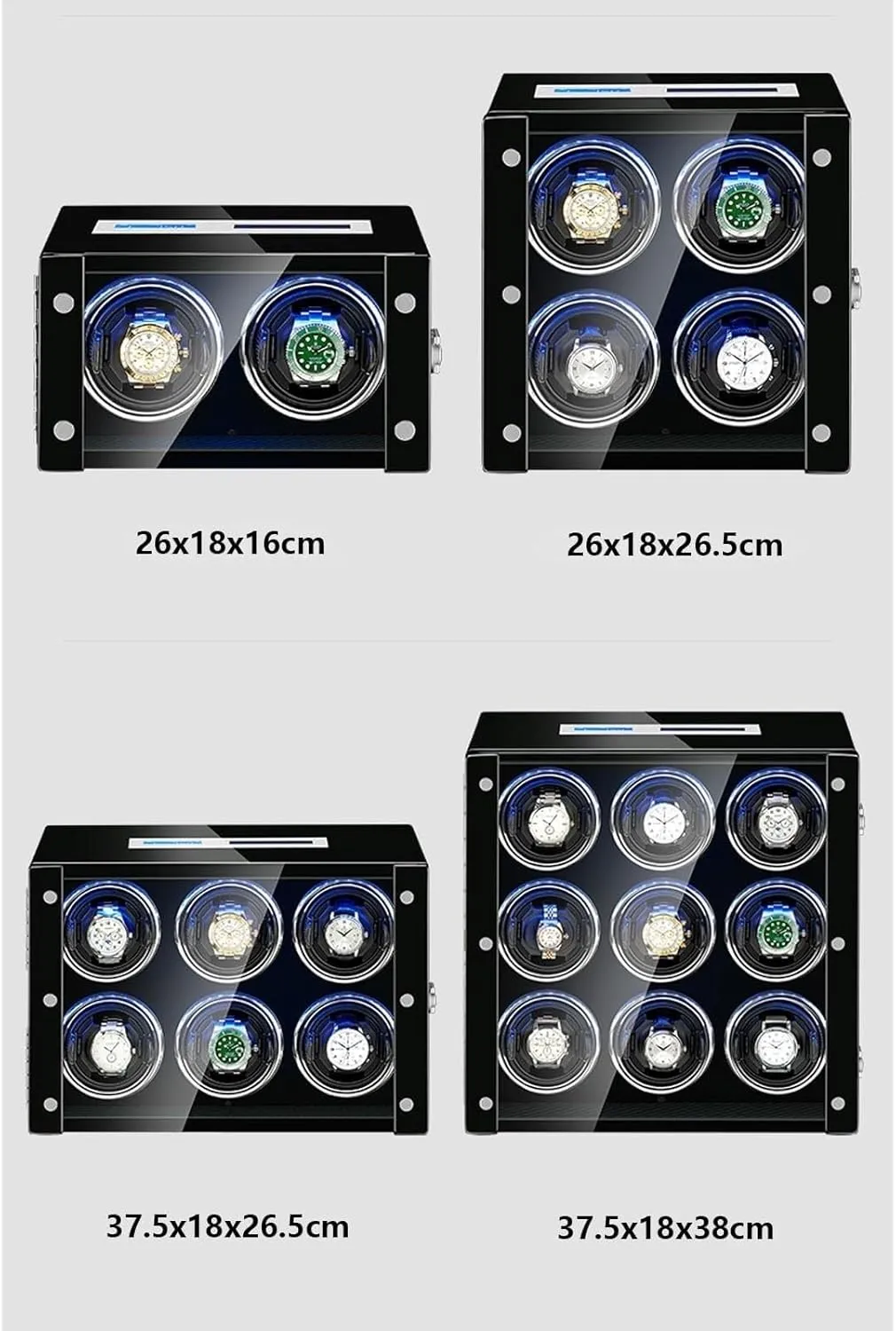 for 2/4/6/9 Watches with tableland suppress shake bear Remote Control, LCD Touch Screen, LED Illumination, Quiet Motor, Multiple Rotation Modes(2 0) Luxury Watch Winder 