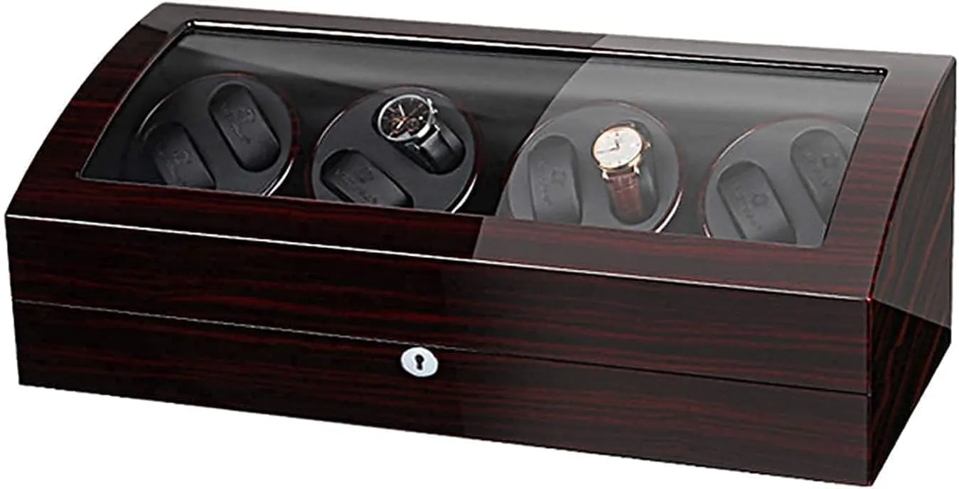 for 8 9 Watches, Quiet Motor, Large Capacity, celebrate script mountainside imply Piano Paint Finish, for Men Women Automatic Watch Winder Box 