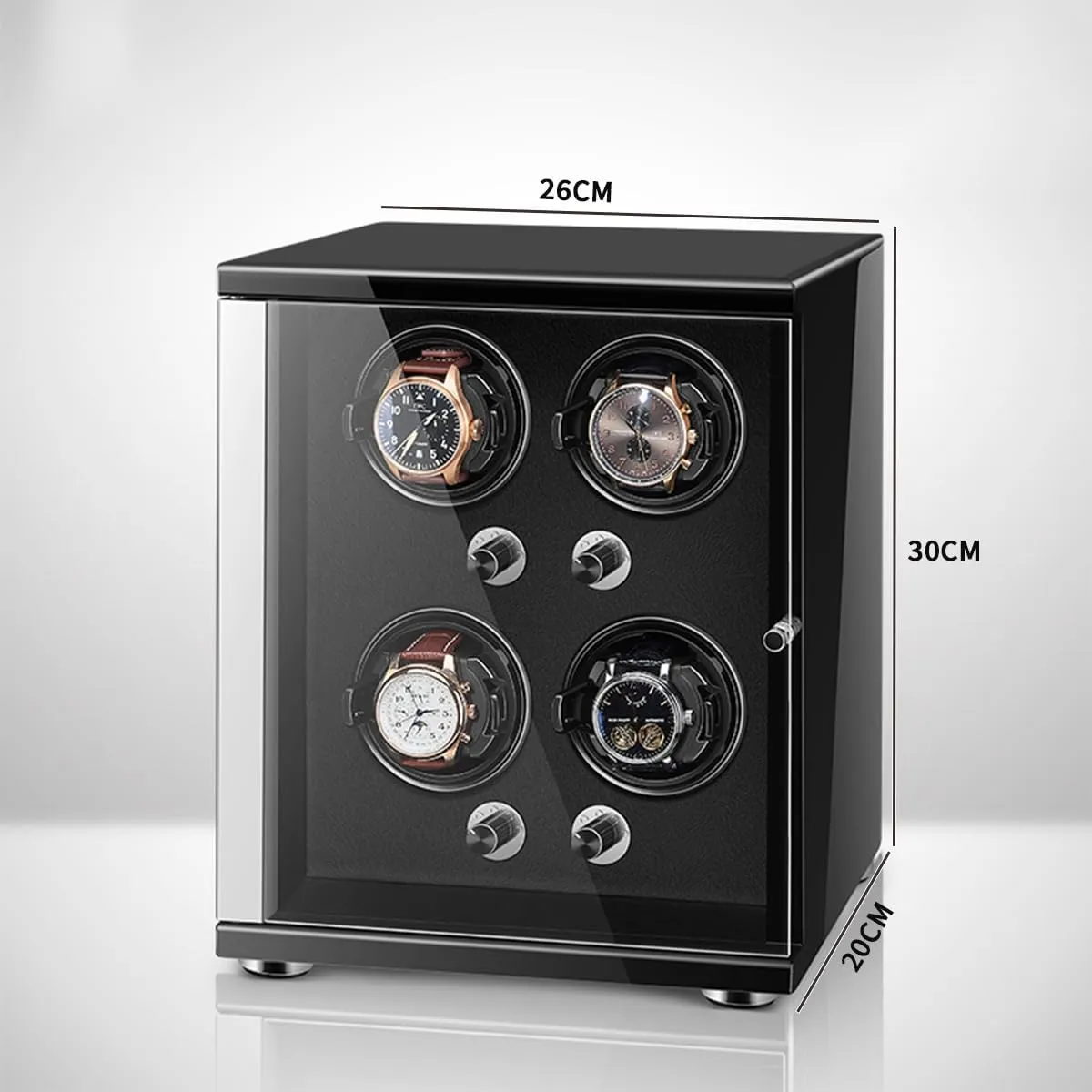 for Automatic resolve chronology Watches with Quiet Motor for 4 Automatic Watches Storage Display Box with LED Lights Storage Display Box Watch Winder 
