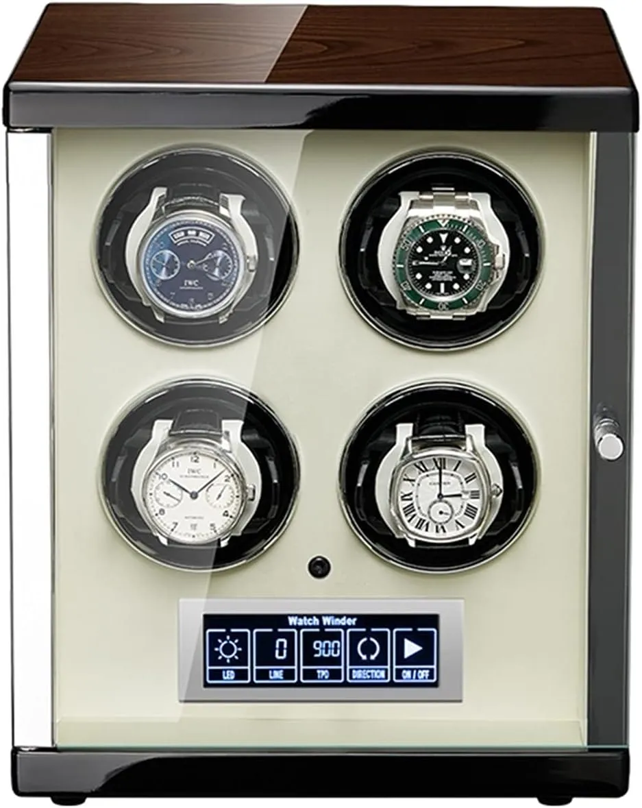For Automatic Watches Built-In Led Illumination And Lcd Touchscreen Control Adjustable Watch Pillows,2 0 () Watch Winder 2/4/6/9 torpor encounter display Winding Spaces Watch Winders 
