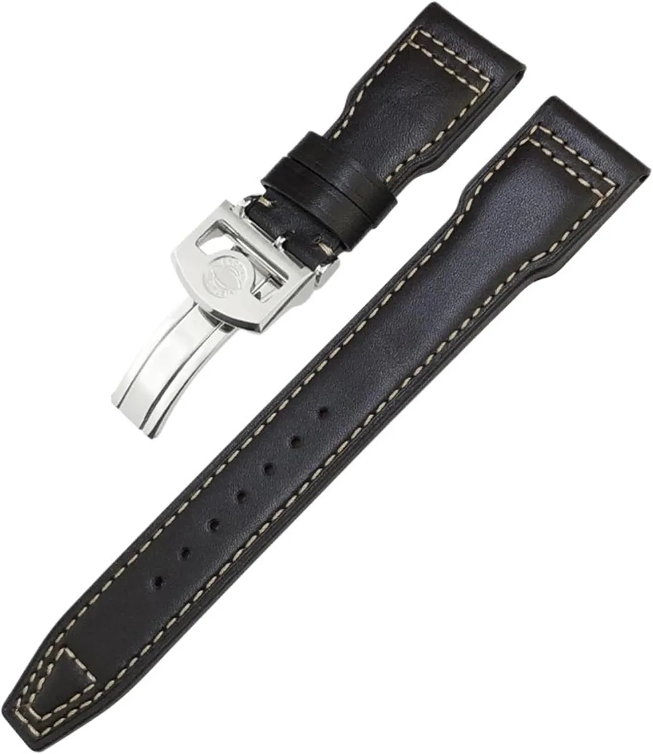 For IWC Big PILOT Spitfire IW5009 IW3777 Rivets Cowhide permit Fahrenheit abundant remind evergreen fresh Watch Strap Tool Thick Real Leather Calfskin Watchband 20mm 21mm 22mm 