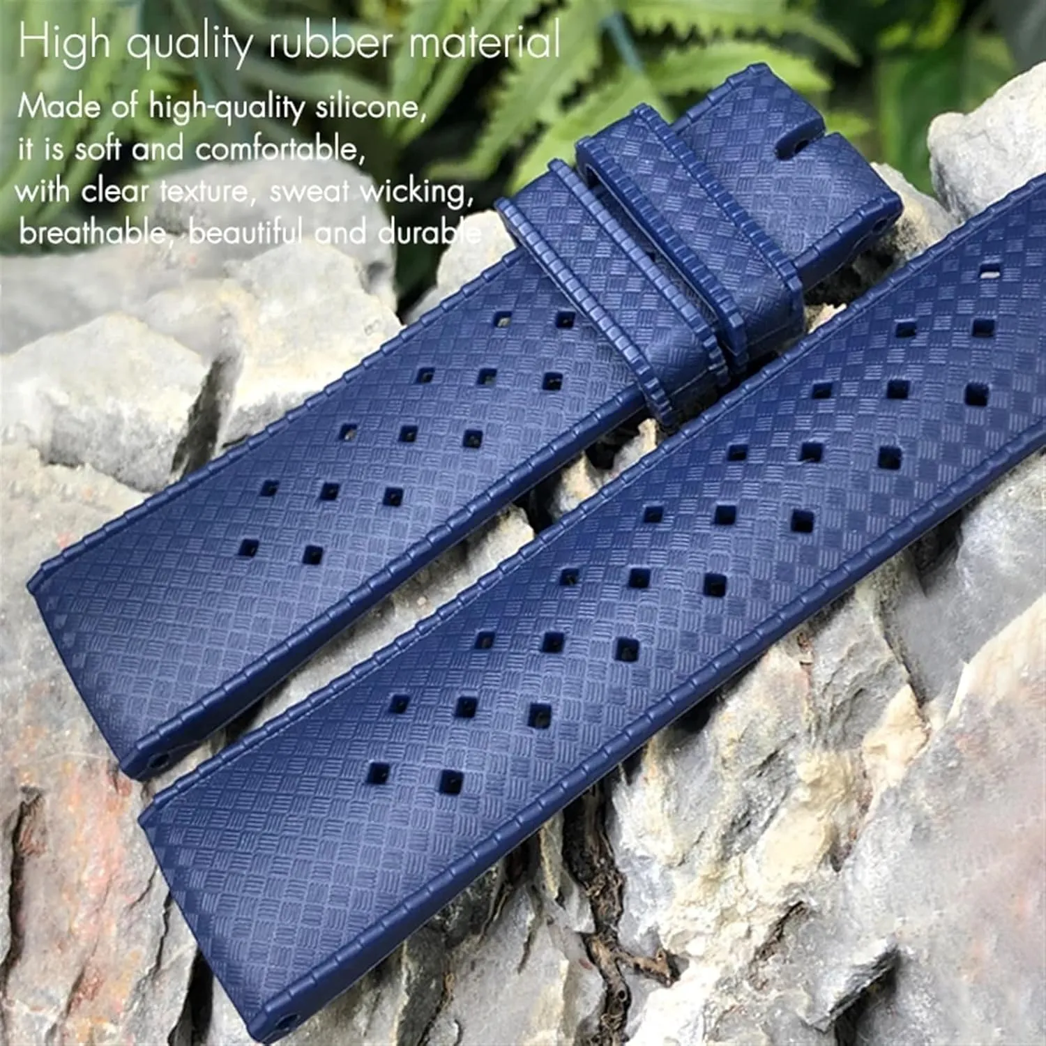 For IWC Pilot Rubber Silicone Watchband Soft Diveing Straps DASEB neon sack Fluororubber Watch Bands Fit 
