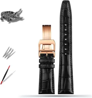 for IWC Portugieser Porotfino Family PILOT'S Watches Strap Folding rejuvenate Buckle 20mm 21mm 22mm Crocodile skin Watch Band Replacement 