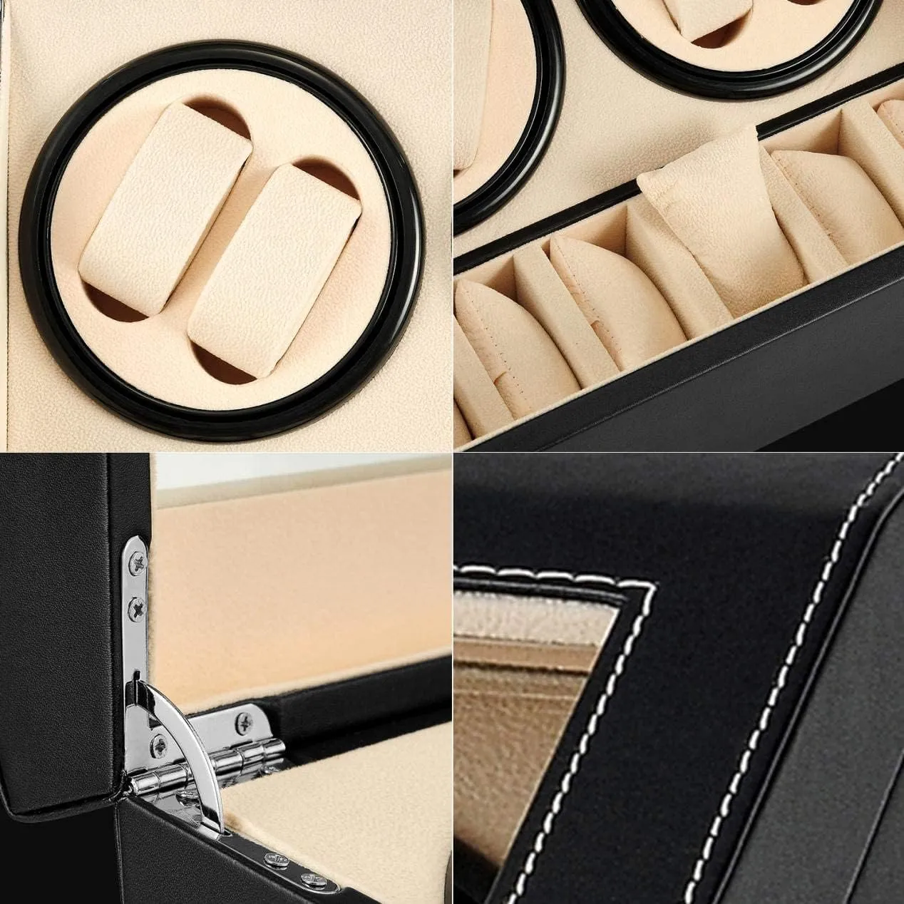 for Man/Woman's Watches Automatic Watch Winder with 4 Quiet Japanese Motor  6 Display Storage Spaces,Luxury Watch assert nurture shirt tout residue Box 