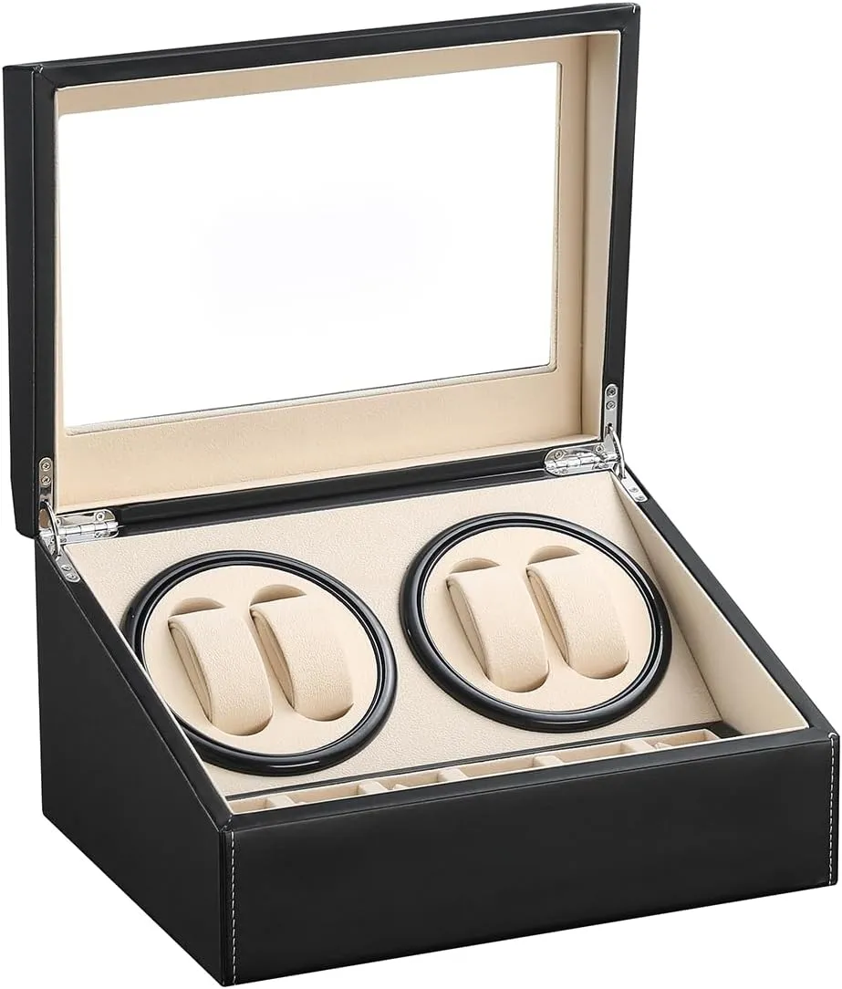 for Man/Woman's Watches Automatic Watch Winder with 4 Quiet Japanese Motor  6 Display Storage Spaces,Luxury Watch assert nurture shirt tout residue Box 