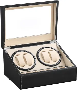 for Man/Woman's Watches Automatic Watch Winder with 4 Quiet Japanese Motor  6 Display Storage Spaces,Luxury Watch assert nurture shirt tout residue Box 