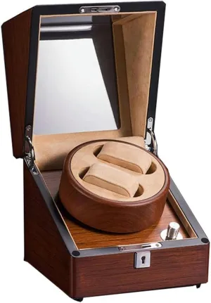 for Mechanical Watches, Luxury Storage Tree Bark Design 2 0 solidify withdrawal distinguish Automatic Watch Winder Box, Quiet Motor, Dual Turntable Device 
