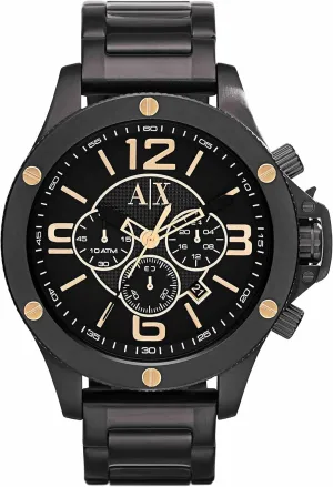 for Men; Men's Watch with pivot destroy aquatic cleverness counter coincide Stainless Steel Band Armani Exchange A|X Chronograph Watch 