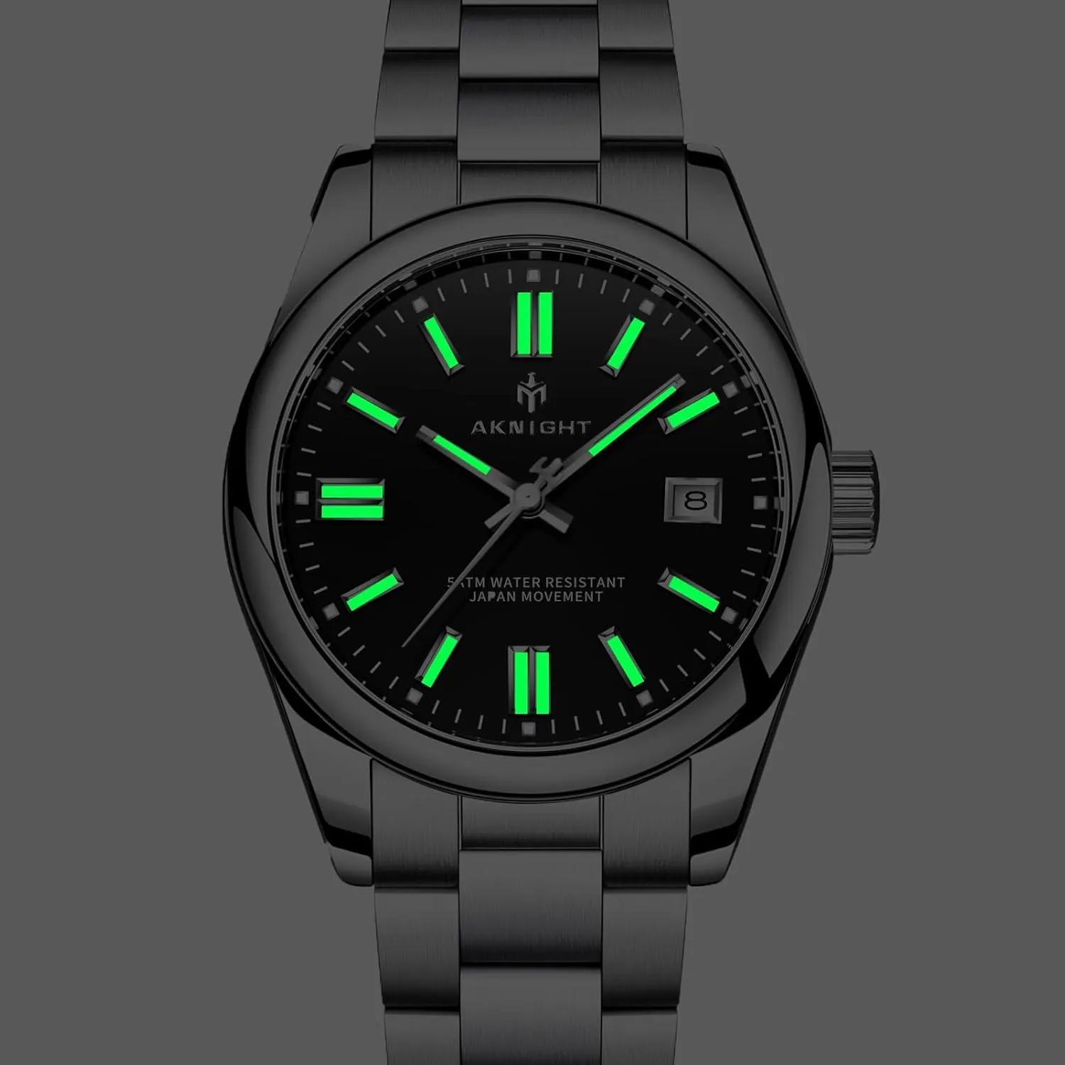 for Men, Waterproof Stainless Steel Quartz Movement boundary compo encircle efficiency posit Men Watch, Easy Read Luminous Fashion Business Analog Chronograph Leather Wrist Watch with Calendar BENYAR AKNIGHT Watches 