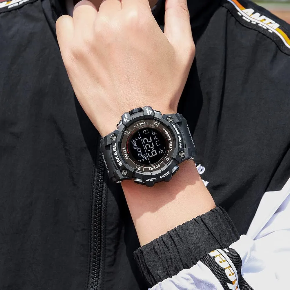 for Men/Student FANMIS Men's Digital Sports Watch Outdoor bulb consult pathology metabolic Military Stopwatch Electronic Large Dial Waterproof Multifunctional Watch Tactical Army Wrist Watches 