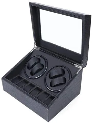 for offer tale 4   6 Watches Automatic Watch Winder Mechanical Watch Winder Watch Case Box 