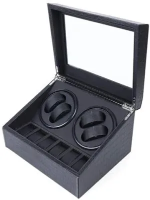 for offer tale 4   6 Watches Automatic Watch Winder Mechanical Watch Winder Watch Case Box 