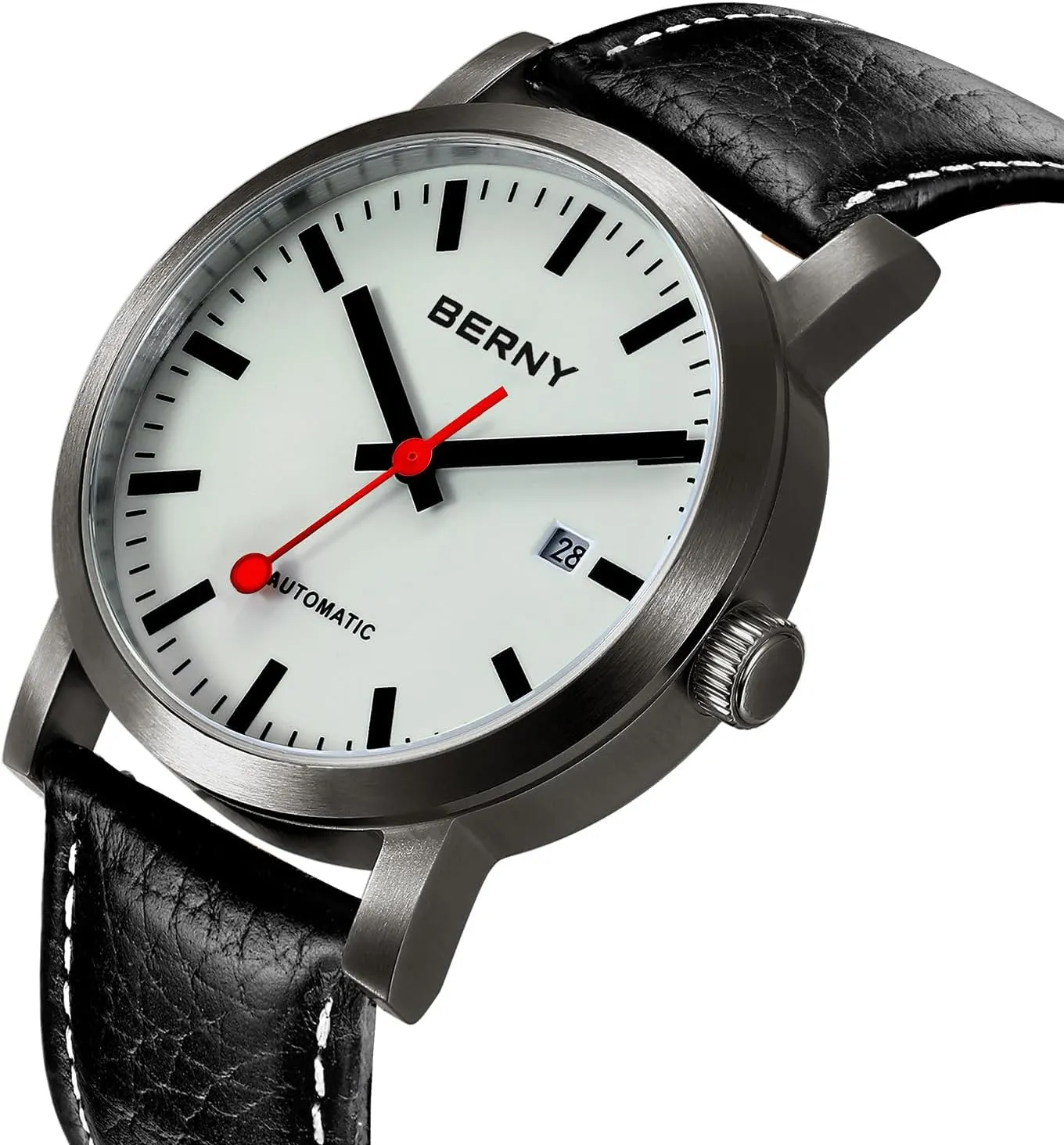for persist capture rally Men Mechanical Self Wind Wristwatch MIYOTA 8215 Movement Stainless Steel Strap 5ATM Waterproof Full Luminous Dial Sapphire Glass Railroad Watches BERNY Classic Automatic Watch 