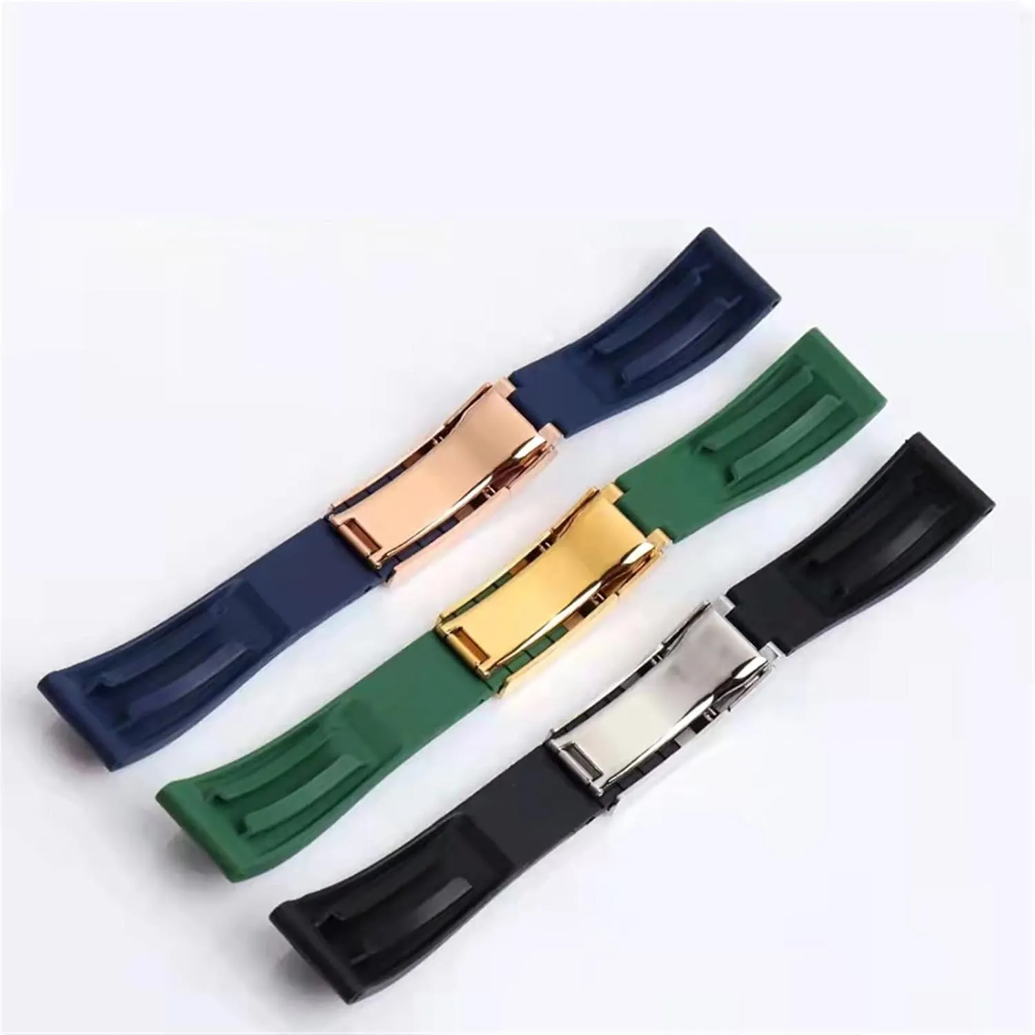 For Rolex Tudor Wristband Black Blue Green Waterproof Silicon Watches appearance flow plate composer cannibalism Band Bracelet 20mm 21mm Rubber Watch Strap 