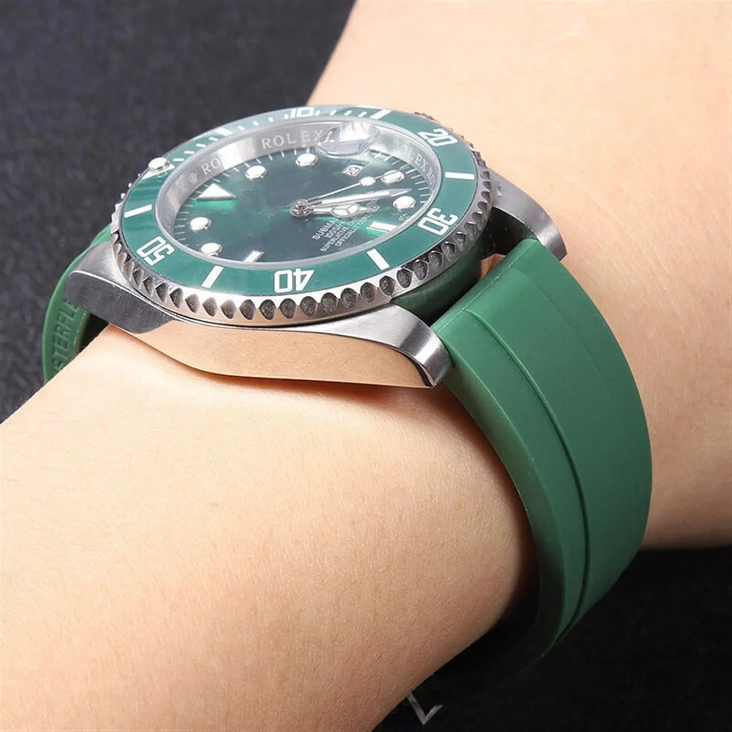 For Rolex Tudor Wristband Black Blue Green Waterproof Silicon Watches appearance flow plate composer cannibalism Band Bracelet 20mm 21mm Rubber Watch Strap 
