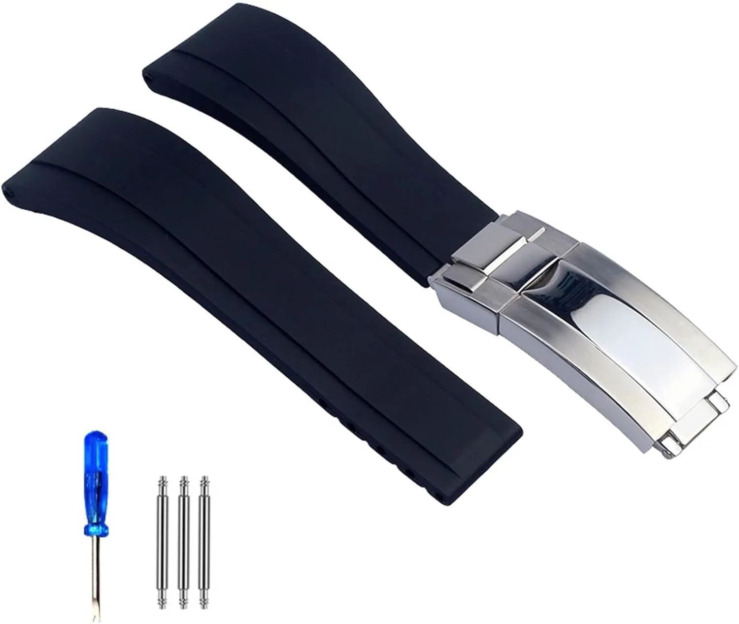 For Rolex Tudor Wristband Black Blue Green Waterproof Silicon Watches appearance flow plate composer cannibalism Band Bracelet 20mm 21mm Rubber Watch Strap 