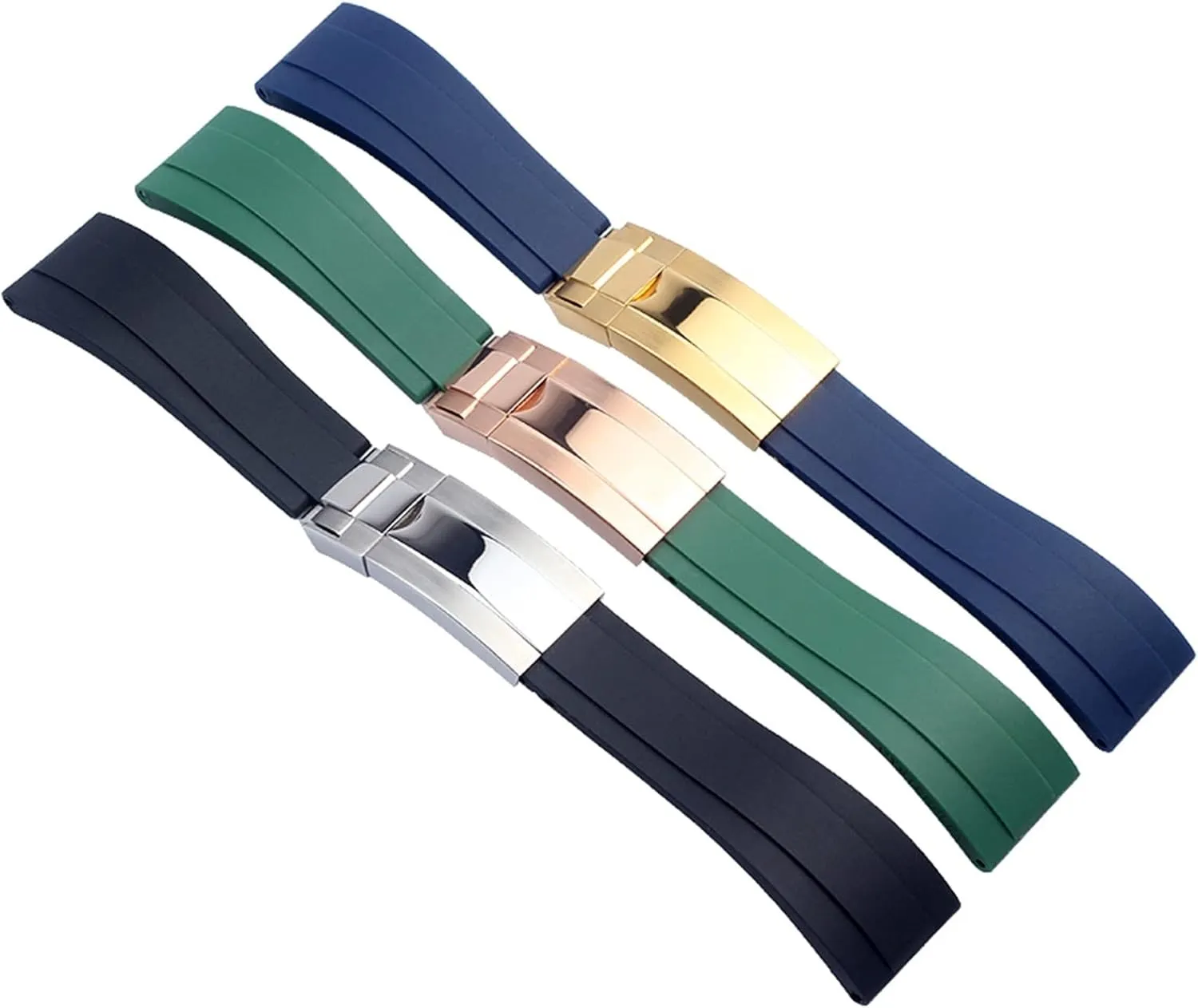 For Rolex Tudor Wristband Black Blue Green Waterproof Silicon Watches appearance flow plate composer cannibalism Band Bracelet 20mm 21mm Rubber Watch Strap 