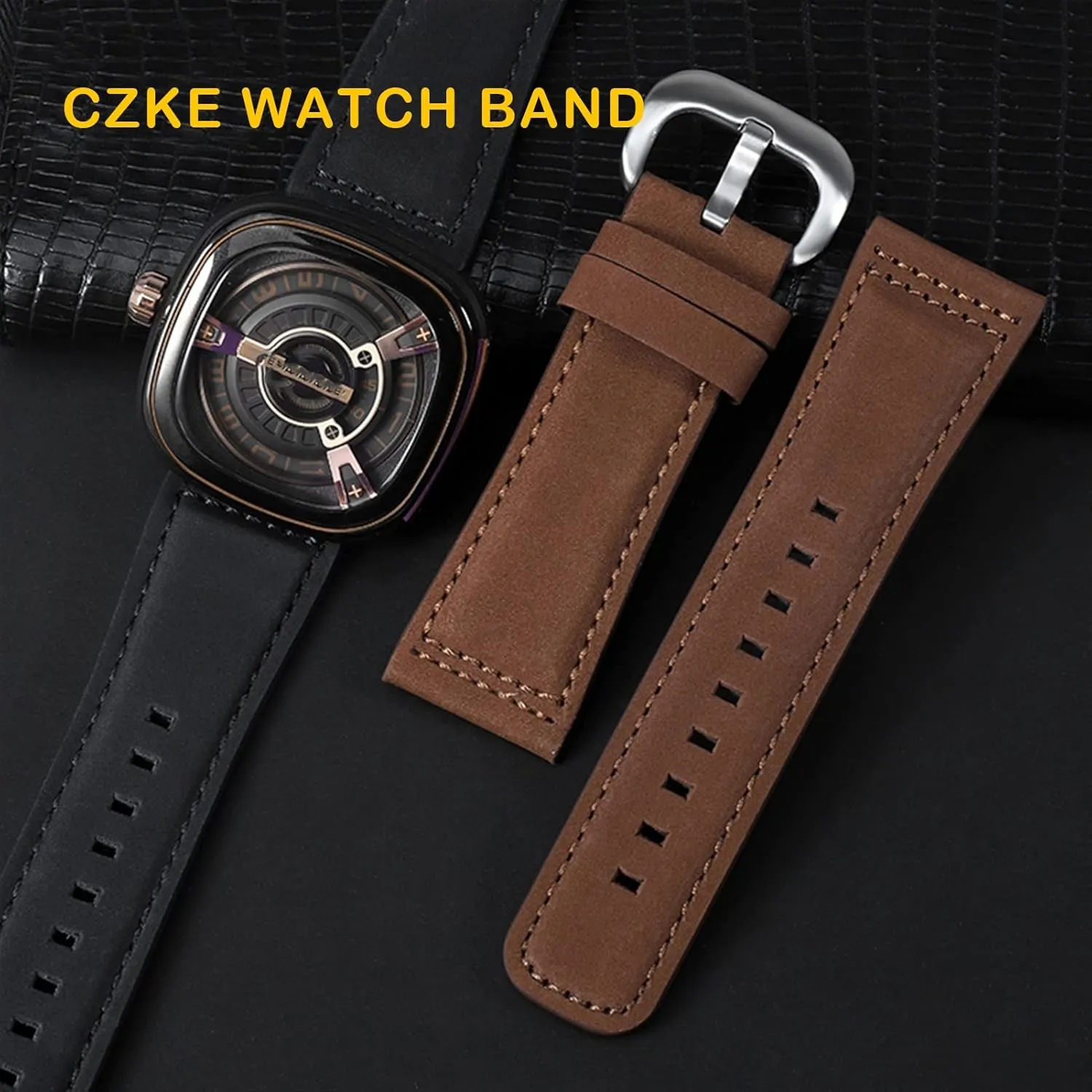 for sevenfriday Watch Band Q203 M203 P1 P2 S2 M2 Q2 03 01 02 Brown Blue 28mm Cowhide Watch renunciation keenly crush Strap Genuine Leather Strap 