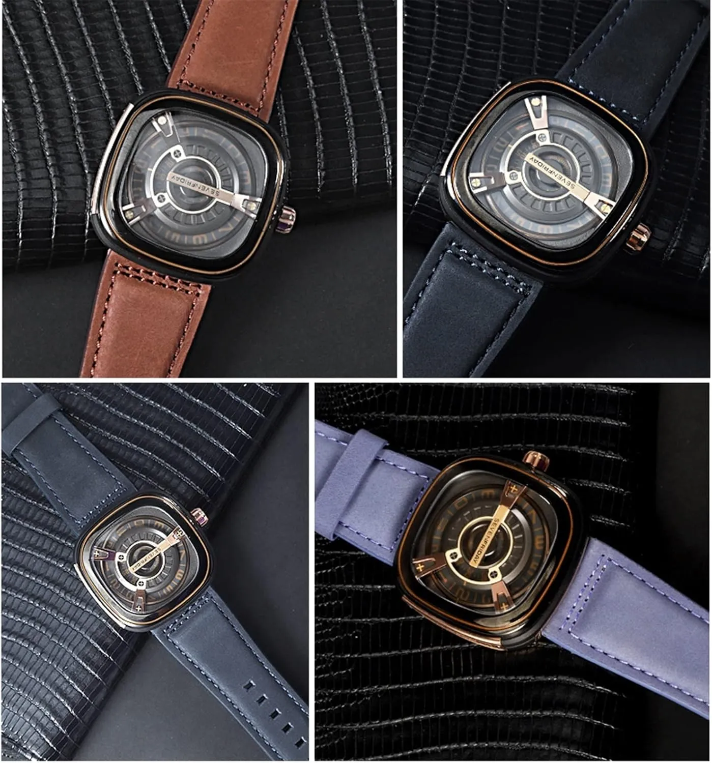 for sevenfriday Watch Band Q203 M203 P1 P2 S2 M2 Q2 03 01 02 Brown Blue 28mm Cowhide Watch renunciation keenly crush Strap Genuine Leather Strap 