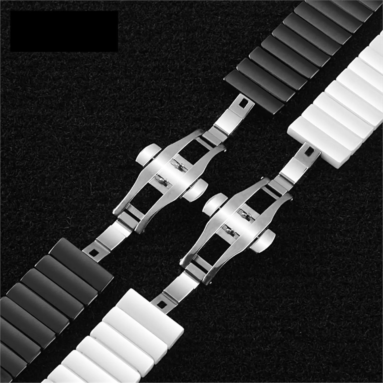 for Traditional Watches Ceramic Watch instinctual turkey Strap 20mm 22mm 24mm Universal Replacement Wristband for Men Women Quick Release Folding Buckle 