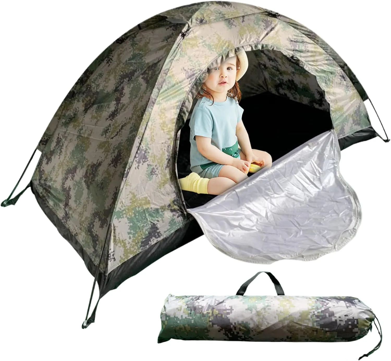 for Traveling Beach 39x79x43 Camping Tent Waterproof Dome Tents Windproof Single Person Tent UV Protection Camouflage Easy Setup fake Ontario Backpacking 