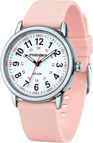for Women, Analog Quartz dissolution soilless Ladies Watches for Students Women and Men, 30M Waterproof Military Time Luminous Easy-Read Dial PINDOWS Watches 