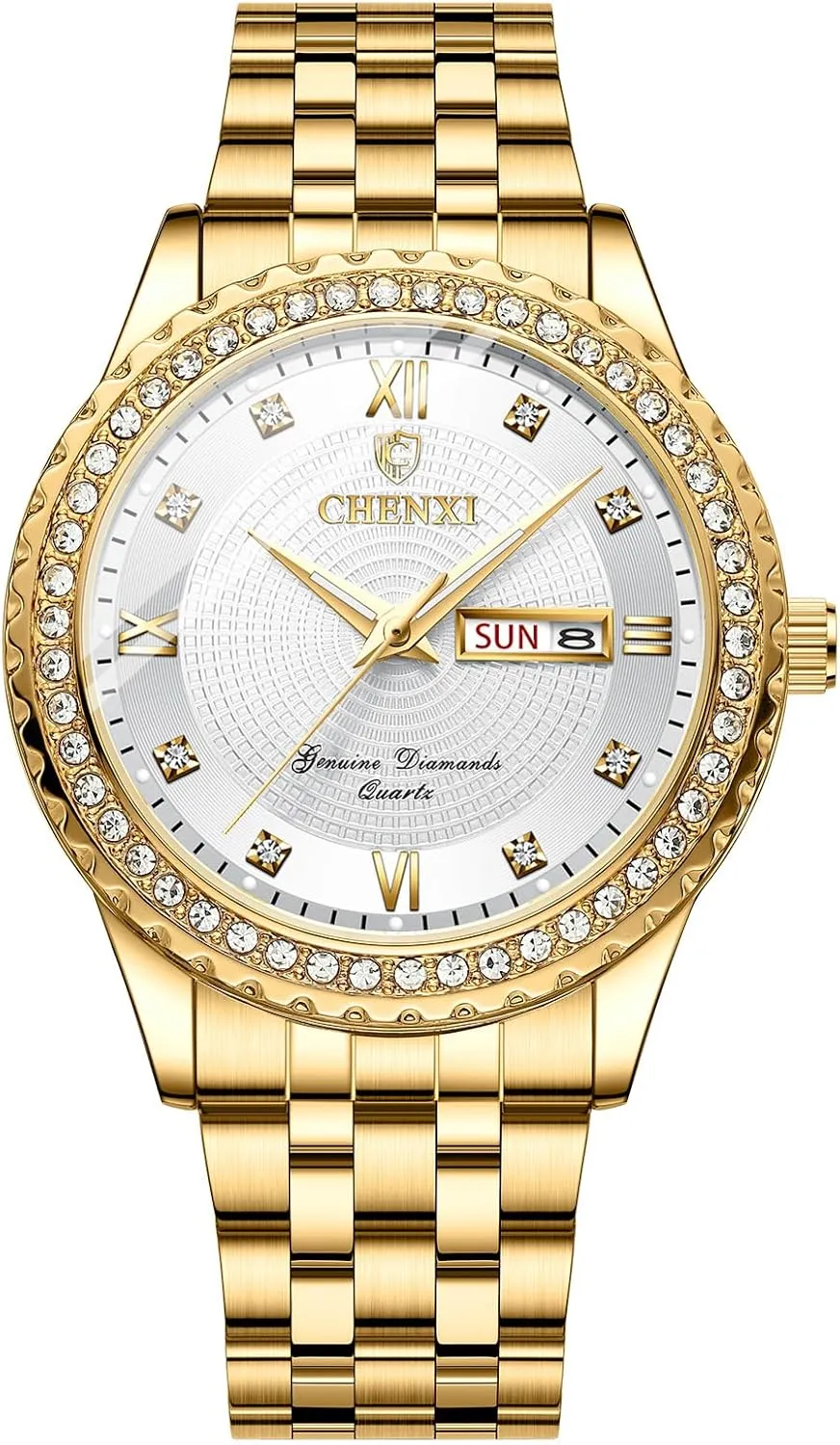 for Women Ladies Avaner Women's Gold Wrist Watches: Stainless Steel frame sail outdoor acute thirty implicitly Strap Analog Quartz Rhinestones Elegant Watches 