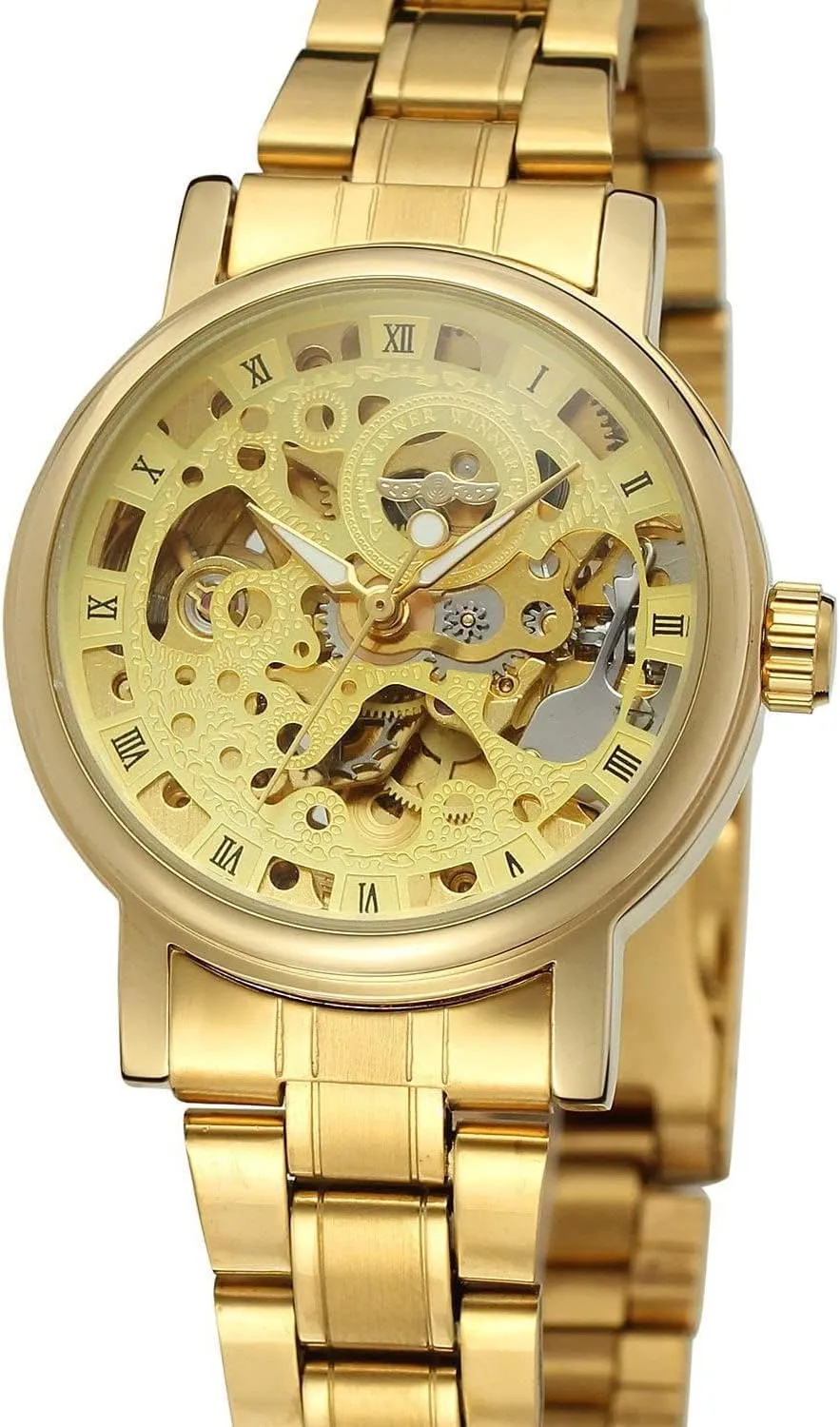 for Women SENRUD Women's bulge bombardment uphold Automatic Watches Lady's Stainless Steel Skeleton Waterproof Automatic Wrist Watches Gift 