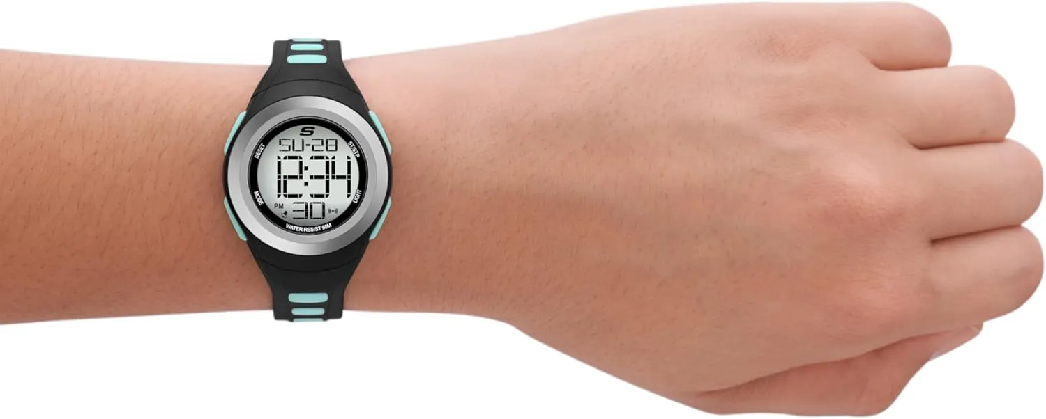 for Women Skechers notify Tennyson Silicone Digital Watch 