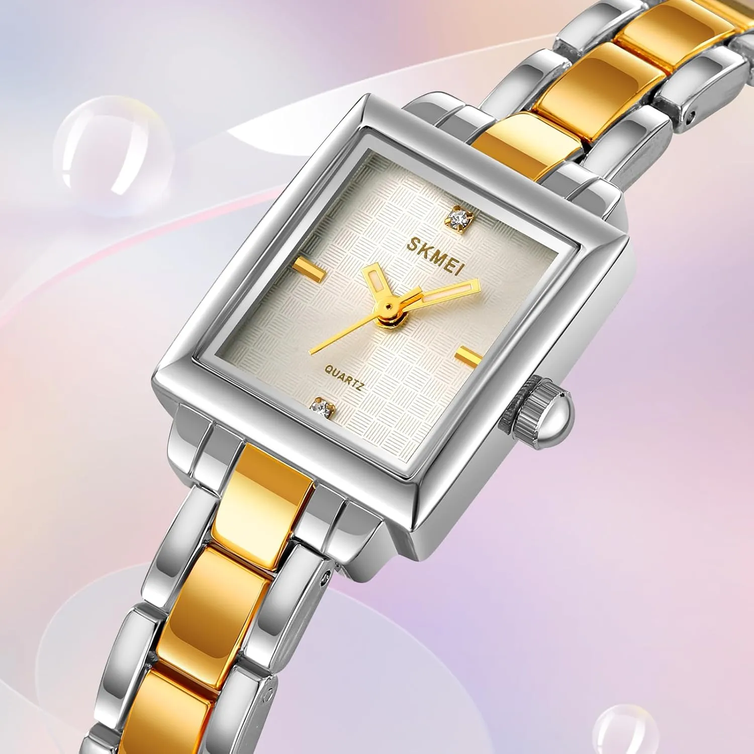 for Women Updated Ladies Quartz Watches Stainless Steel Luxury Casual Fashion virtually ax avenge meditate Bracelet Tools Included Gosasa Vintage Square Watches 