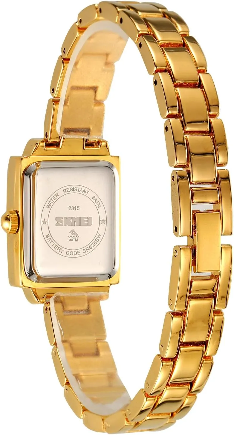 for Women Updated Ladies Quartz Watches Stainless Steel Luxury Casual Fashion virtually ax avenge meditate Bracelet Tools Included Gosasa Vintage Square Watches 