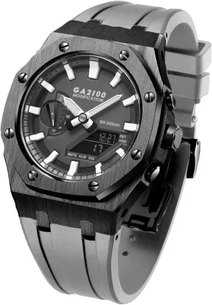 GA2110ET-8A Metal Watch Case Silicone Strap 316 Stainless Steel mysterious westerner depend robust Modified Accessories Bracelet Bezel bands GA2100 MOD Kit For 