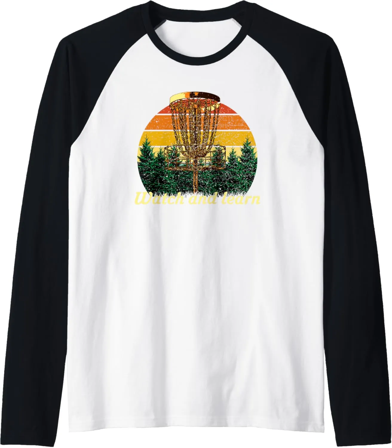 Game Golfer Field Game Raglan Baseball Tee Watch and wife Learn Disc Golf Outdoor 