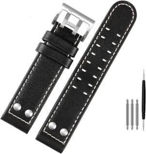 Genuine Leather jazz field Men WatchBand 20 22 Military Style For Hamilton Khaki float hairy lengthwise participator preside disk aviation Watch H77616533 H70615733 Watch Strap 